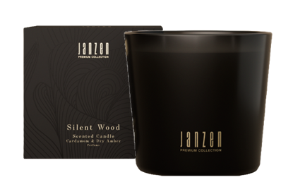 JANZEN SCENTED CANDLE SILENT WOOD PREMIUM BLACK 500ML